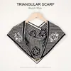 Bufanda Triangular de Punto a Cuadros Blanco y Negro Nueva para Otoño e Invierno con Hebilla Magnética, Bola Dorada Pequeña, Chal Protector de Cuello de Alta Gama