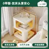 Mesa de Cabeceira Estilo Creme Alternativa Artefato Mesa de Café Pequena Rack de Armazenamento para Quarto de Casa Armário de Armazenamento Infantil Mesa Lateral de Sofá