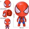 Decoração popular de bolo do Homem-Aranha, ornamento para crianças e meninos, brinquedo de desenho animado, acessório de confeitaria de aniversário, topo de mesa de sobremesa