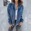 Chaqueta Nueva de Mujer Cruzada Europea y Americana Primavera y Otoño 2025 Casual de Pana con Capucha Bolsillo Cremallera Chaqueta Sin