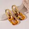 Pendientes Geométricos de Gota de Agua Estrella Marrón Retro de Otoño e Invierno Pendientes Retro Maillard Pendientes Transfronterizos Europeos y Americanos para Mujer
