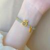 Pulsera Shajin Conejo del Zodiaco Marca Conejo Fu Oreja de Conejo Donut Imitación Jade Hetian Pulsera Regalo Pequeño
