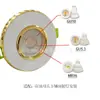 Anillo exterior de bombilla GU10 con patrón de flechas personalizado de fábrica, carcasa de soporte para focos GU5.3, accesorios de hardware para carcasa MR16