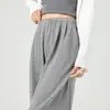 Pantalones Grises de Estilo Perezoso Caídos 2026 Primavera Nuevos Pantalones Largos Rectos Holgados Pantalones de Mujer Procesamiento Personalizado Transfronterizo