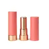 Pedido Jinze: Tubo de Lipstick con Recubrimiento en Spray Naranja Coral Mate/Blanco Mate + Dorado Mate, Material de Empaque de Plástico
