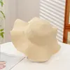Sombrero de Paja de Playa de Verano para Mujer con Ala Ancha, Sombrero de Protección Solar para Uso en Exteriores, Sombrero para el Sol, Sombrero Parasol, Al por Mayor en Stock