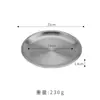 Plato Redondo de Acero Inoxidable Estilo Coreano Extra Grueso Plato para Barbacoa Olla Caliente Plato para Carne Bandeja Dorada Plato de Cena Bandeja para Barbacoa Bandeja