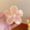 Pinza de Flor de Color Contrastante Gelatina Crema 2025 Primavera y Verano Pinza de Tiburón para el Cabello Pinza para Cabello Semiatado Accesorios para el Cabello Accesorios para la Cabeza