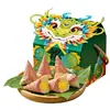 Zongzi para Mascotas Festival del Bote del Dragón Zongzi de Carne Fresca Snacks Universales para Gatos y Perros Cocidos al Vapor Empacados al Vacío Zongzi Hechos a Mano Venta al por Mayor y al por Menor