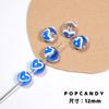 Corazón de melocotón con cuentas DIY joyería hecha a mano cuentas sueltas hechas a mano cuentas pintadas a mano ins lindo todo-partido clásico amor bloguero mismo estilo