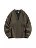 Chaqueta ligera de estilo coreano para hombre, otoño e invierno de 2024, diseño simple y holgado, camisa de punto de nicho de alta calidad