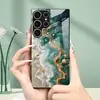 Adecuado para funda de teléfono Samsung S26ULTRA con patrón de mármol, funda protectora S24, funda de cristal templado A57, A07 patrón de ondas