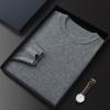 Outono e Inverno novo suéter de caxemira masculino 100 pura cashmere moda pescoço redondo pullover homens camisola de cashmere homens