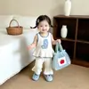Conjunto Energético de Angelito para Niña: Top de Tirantes Transpirable Amigable con la Piel para Verano Combinado con Pantalones de Campana con Volantes