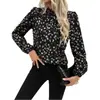 Camisa de Manga Larga para Mujer con Cuello Alto, Estilo Europeo y Americano, Nueva, Transfronteriza, 2025, Amazon Aliexpress, Soporte Independiente