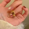 Maillard Anillo Ancho de Piedra Ojo de Tigre para Mujer Diseño de Nicho Casual Sentimiento Retro Moda Más Fácil de Combinar Anillo Abierto