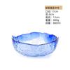Cuenco de vidrio degradado azul con diseño de martillo nórdico, grande, irregular, para ensalada de frutas, vajilla de vidrio, venta al por mayor