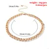 Joyería Transfronteriza Europea y Americana, Gargantilla de Cadena Corta Gruesa Geométrica, Collar Corto Casual de Moda y Versátil