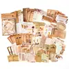 Pacote de Material de Notas Adesivas Momo Série Coleção de Notas Adesivas Papel Base para Colagem de Diário Vintage 100 Folhas em 6 Designs
