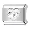 Corazón estampado con diamantes, personalizado, hecho a mano, único, italiano, DIY, accesorios para pulseras de acero inoxidable y joyería - abastecimiento