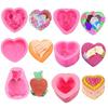 Anillo de San Valentín amor mano a mano jabón artesanal en forma de corazón vela de aromaterapia fondant decoración de pastel de chocolate silicona