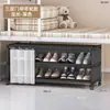 Zapatero bajo mesa de dormitorio, zapatero pequeño simple, nuevo modelo 2026, solución de almacenamiento de zapatos multicapa a prueba de polvo para uso debajo de la cama en habitaciones de dormitorio