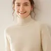 Suéter Feminino de Tricô Cashmere com Gola Alta e Manga Raglan Elegante para Trabalho Casual Simples Solto Manga Longa Top Básico
