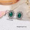 Aretes de Circonita Colorida para Mujer de Lujo Ligero para Mujer Explosiones Transfronterizas Aretes Coloridos Europeos y Americanos Venta al por Mayor Multicolor en stock