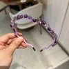 Corea del Sur Dongdaemun Accesorios Versátiles para el Cabello Ola Brillante Piedra Cruda con Perlas Aro Prensado para Cabello Fino Diadema Elegante y Juvenil Venta al por Mayor