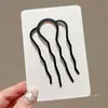 Ferramenta para fixar coque, torcedor de cabelo para a nuca, grampo de cabelo em forma de U, grampo de cabelo invisível, pente de cabelo com quatro dentes