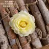 Cabeças de Flores Rosas Estilo Lua de Gelo Transfronteiriças, Flores Artificiais, Flores Falsas, Plantas Verdes Atacado, Fabricante de Artesanato para Decoração de Casamento