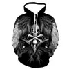 Suéter Masculino Caveira Novo Halloween Transfronteiriço Estampa 3D Vestido de Casal Suelto Esportivo com Capuz Conjunto de Baseball