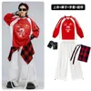 Ropa de Calle de Baile Urbano para Niños Niños Hip-Hop Festivo Rojo No. Traje de 7 piezas para Niños Hip-Hop Atuendo de Año Nuevo para Actuación