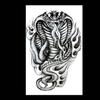 Adesivos de Tatuagem Temporária de Flor, Adesivos de Tatuagem de Peito, Adesivos de Tatuagem de Braço de Cabeça de Lobo, Águia, Unicórnio, Tatuagens de Meio Braço