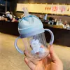 Taza de paja para niños, taza de paja, taza para beber para bebés, taza de plástico, niños de jardín de infancia con asa, taza para beber para bebés