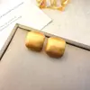 Pendientes Cuadrados Geométricos de Aguja Plateada Cepillada, Pendientes de Diseño de Nicho Modernos y Sencillos, Pendientes Versátiles de Lujo Ligero para el Trabajo Diario para Mujer