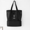 Bolsa de Ombro Portátil Bolsa de Piquenique de Camada Dupla Bolsa Térmica Portátil para Almoço ao Ar Livre Bolsa Esportiva com Separação de Seco e Molhado