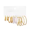 Moda Europea y Americana Elegante Conjunto de Collar, Pendientes y Anillo Pendientes Retro de Alta Gama Personalizados Conjunto de Joyería de 37 Piezas para Mujeres