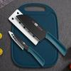 Cuchillo negro con mango verde oscuro, tabla de cortar, juego completo de cuchillos de cocina, cuchillo de corte, cuchillo de fruta, tabla de cortar para dormitorio, cocina, dormitorio, hogar