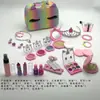 Venta Caliente Transfronteriza Juego de Imitación Infantil Bolsa de Almacenamiento de Belleza de Unicornio Colorido Lápiz Labial Sombra de Ojos Esmalte de Uñas Juguetes para Niñas