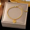 Pulsera de Acero de Titanio de Alta Calidad que no se decolora Lujo Ligero Versátil Estilo Ins Chapada en Oro de 18K Joyería de Mano Exquisita de Gama Alta