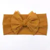 Accesorios para el Cabello de Malla de Color Puro con Lazo Transfronterizo de Nylon Lindas y Suaves Diademas para Bebé Diadema para Bebé Europea y Americana