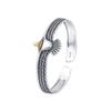 Pulsera de Animales Personalizada Agresiva Águila Retro Pluma Desgastada Creativa Apertura para Mujer