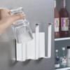 Estante de Almacenamiento de Tablero Magnético Absorbente Estilo Japonés Accesorios de Tablero Esmaltado Perchero de Pared para Condimentos y Cuchillos Almacenamiento Exterior para Refrigerador