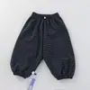 Pantalones nuevos para niños, pantalones casuales, pantalones a cuadros para niños, pantalones de rayas para niños y niñas, pantalones de pierna ancha, pantalones holgados, pantalones de bebé con estampado de leopardo