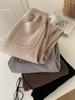 Calça Banana de Malha Solta e Preguiçosa com Forro de Lã para Mulheres, Calça de Perna Larga, Outono e Inverno, Nova, Grossa, Quente, Calça Rabanete, Moda