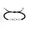Pulsera de Trébol de Cuatro Hojas de Plata Pura 999, Pulsera Tejida a Mano, Pulsera Sencilla para Pareja, Venta al por Mayor de Regalos, Dropshipping