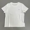 Camiseta de Verano Casual Diaria Nueva para Mujer, Manga Corta, Bordada de Cebra Pequeña, Cuello Redondo, Color Sólido, Versátil, Top Adelgazante