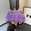 2026 Nuevo Bolso de Mano Elegante de Encaje Floral Transfronterizo, Bolso de Noche Dulce de Lujo Ligero, Bolso Cruzado de Cadena de Gama Alta