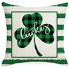 Calle Amazonas. Funda de almohada de lino con estampado del Día de San Patricio para el hogar, sala de estar, sofá, dormitorio
